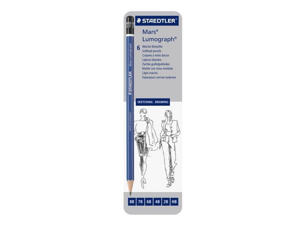 Blyant Staedtler Lum Et 6 ass. 